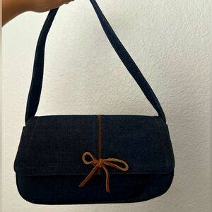 Vintage denim shoulder purse